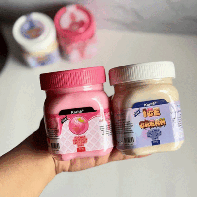 کره بدن توت فرنگی و بستنی کاریته